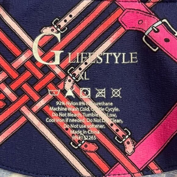 G Lifestyle Dress British Plaid Navy Belt Design Women's Size XL NWT - Picture 5 of 6